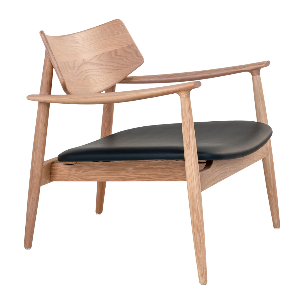Fauteuil Oliver hout met kunstleren zitting Naturel