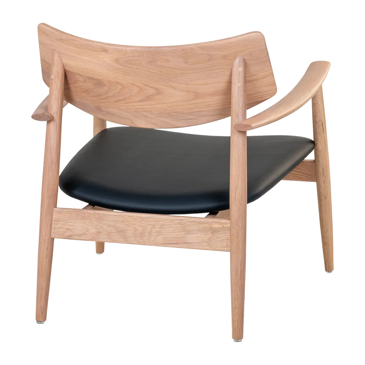 Fauteuil Oliver hout met kunstleren zitting Naturel
