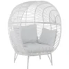 Fauteuil Ovaal staal wit
