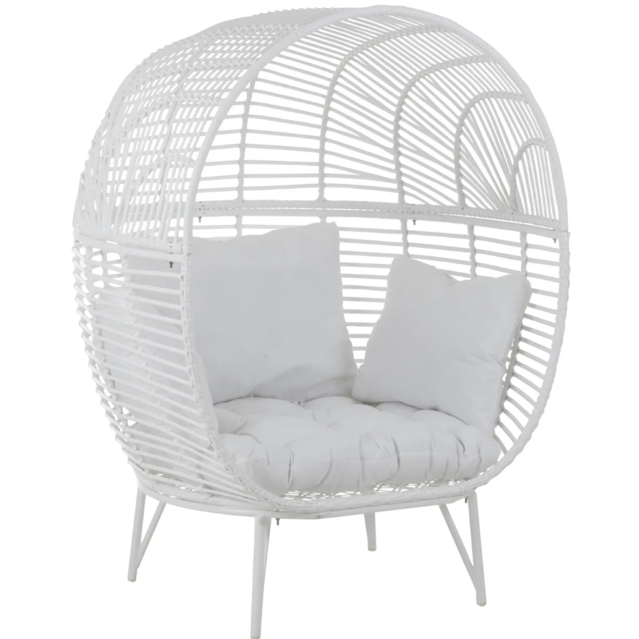 Fauteuil Ovaal staal wit