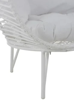 Fauteuil Ovaal staal wit