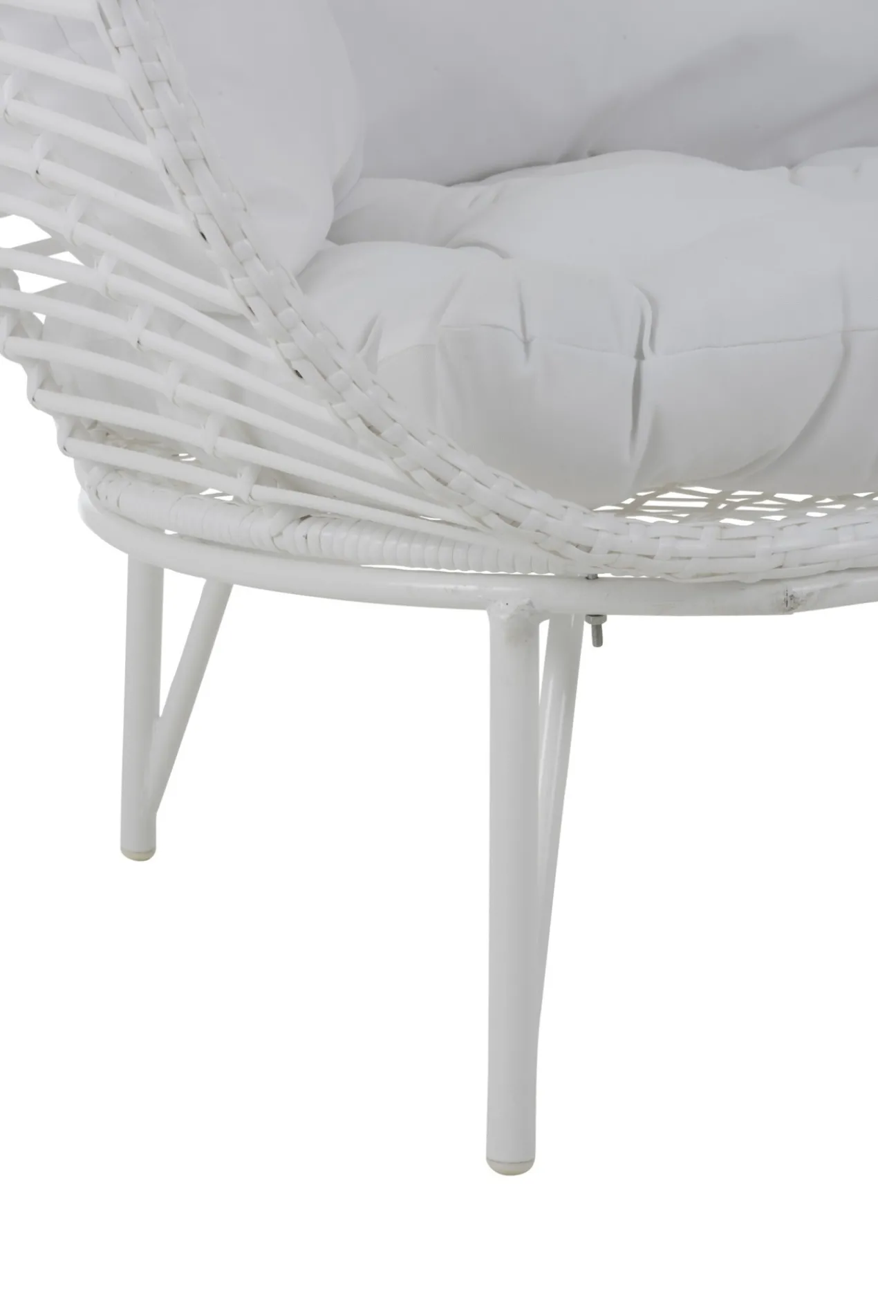 Fauteuil Ovaal staal wit
