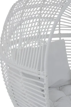 Fauteuil Ovaal staal wit