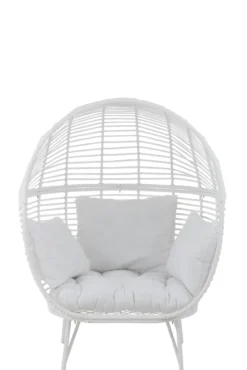Fauteuil Ovaal staal wit