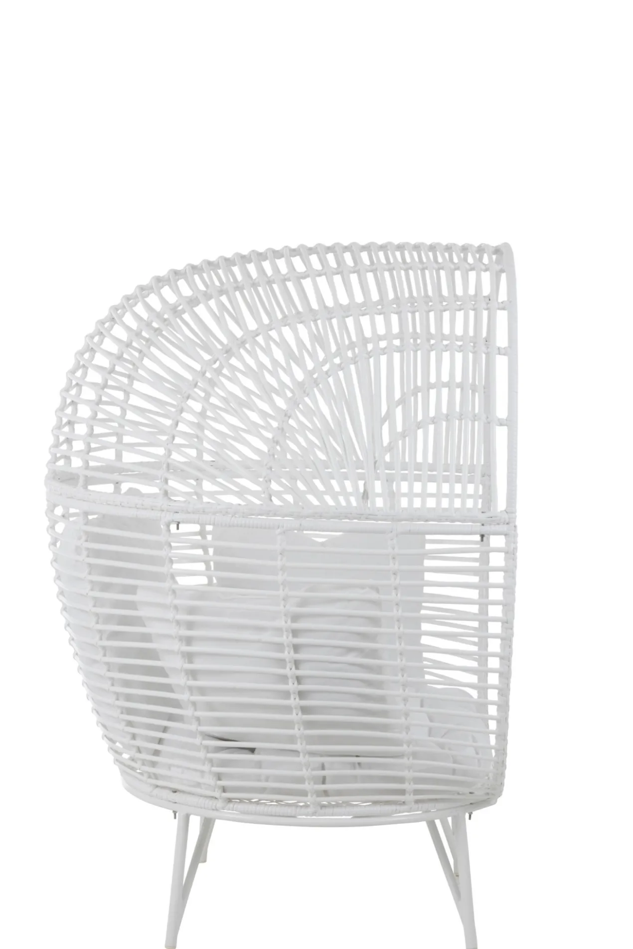 Fauteuil Ovaal staal wit