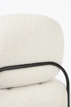 Fauteuil Polly teddy wit