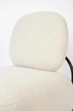Fauteuil Polly teddy wit