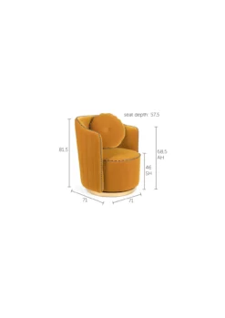 Fauteuil Sassy granny Okergeel