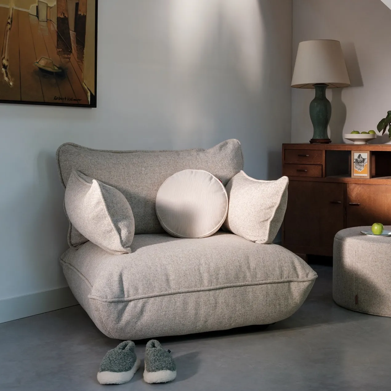 Fauteuil Sumo loveseat boucle recycled beige