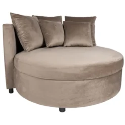 Fauteuil XL Rond inclusief 5 kussens Beige