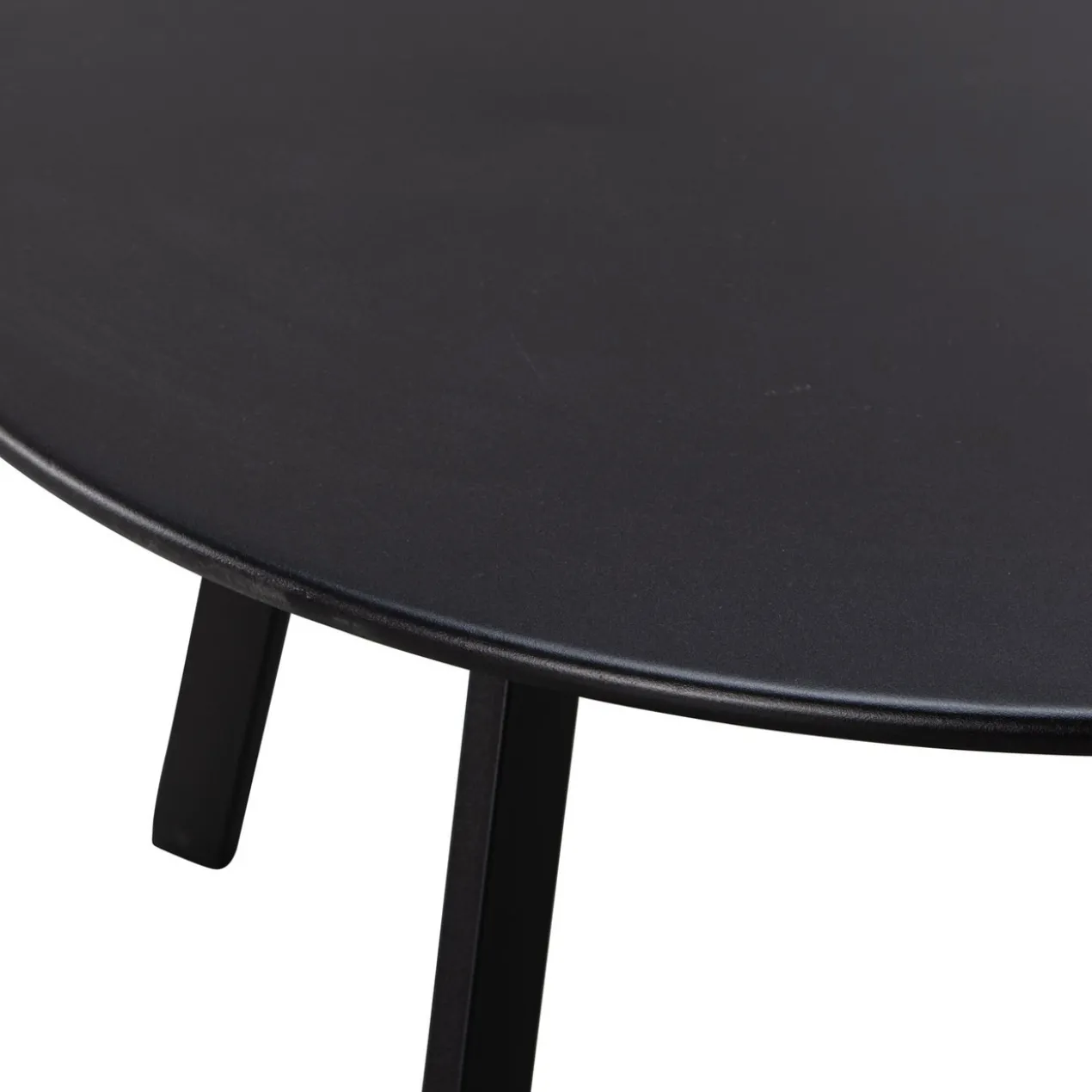 Fer tuin bijzettafel o70 cm metaal zwart