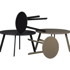 Fer tuin bijzettafel o70 cm metaal zwart