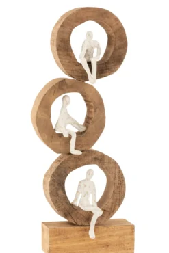 Figuur 3 Denkers Mangohout naturel/wit