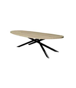 Firma Hout & Staal Eettafel Leaf | Mikado frame | Matte lak Eettafel Leaf | 220*100 cm | Roundline | Matte lak