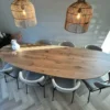 Firma Hout & Staal Eettafel Leaf | Mikado frame | Matte lak Eettafel Leaf | 220*100 cm | Swissline | Matte lak