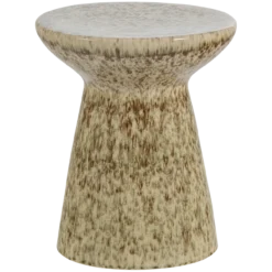 Fleck bijzettafel 43xo35 cm keramiek lichtbruin melange