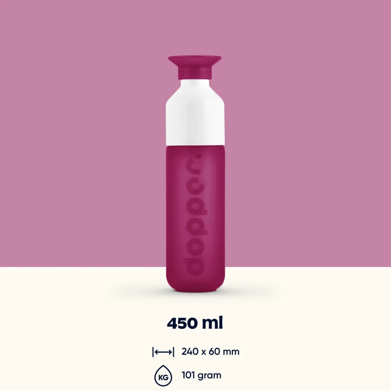 Fles Dopper Original 450 ml funky fuchsia