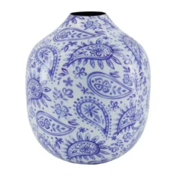 Flesvaas Paisley Blauw #2