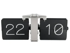 Flip clock No Case black, chrome stand
