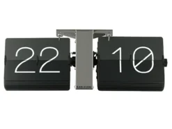 Flip clock No Case black, chrome stand
