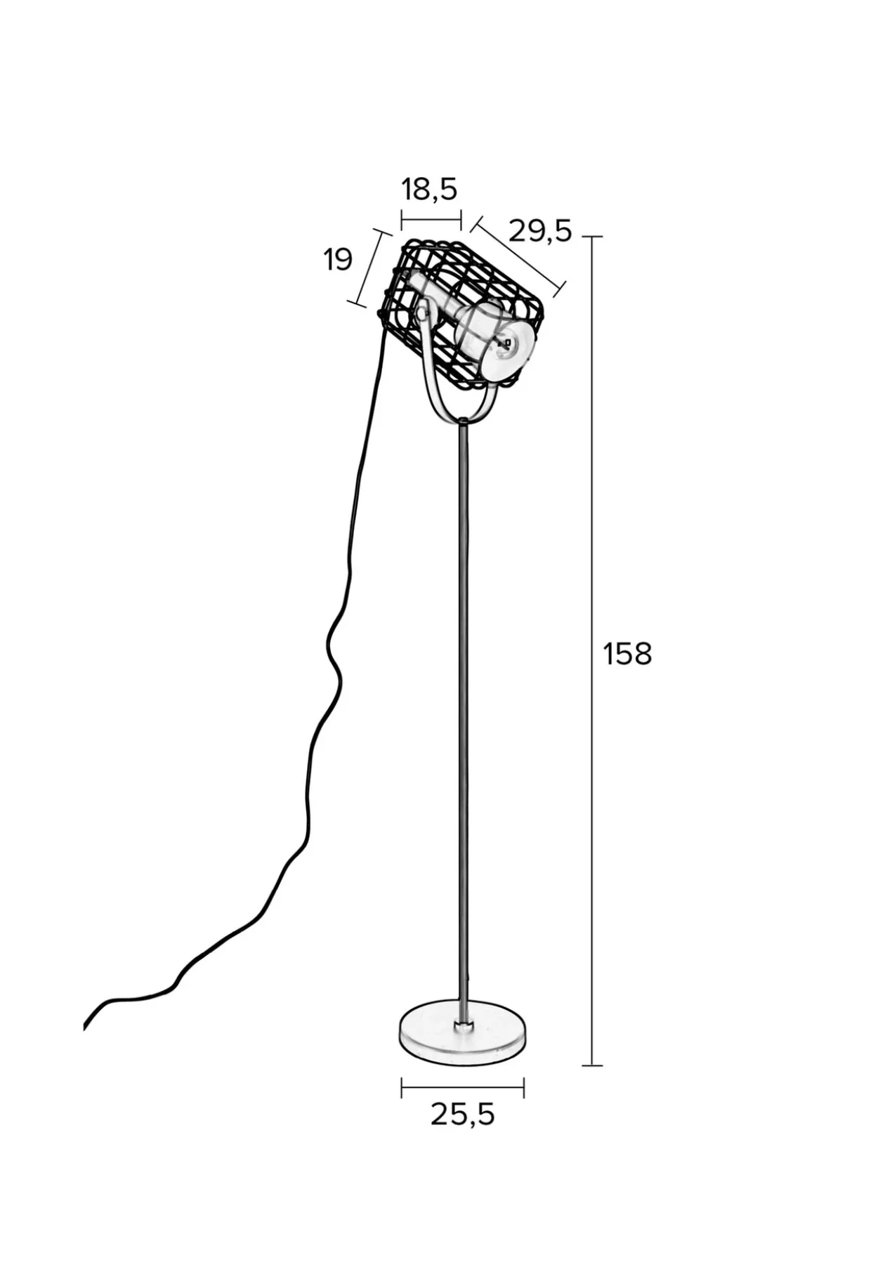 Floor lamp cage white