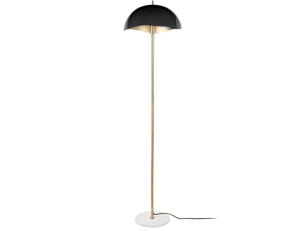 Floor lamp Waved enamel black