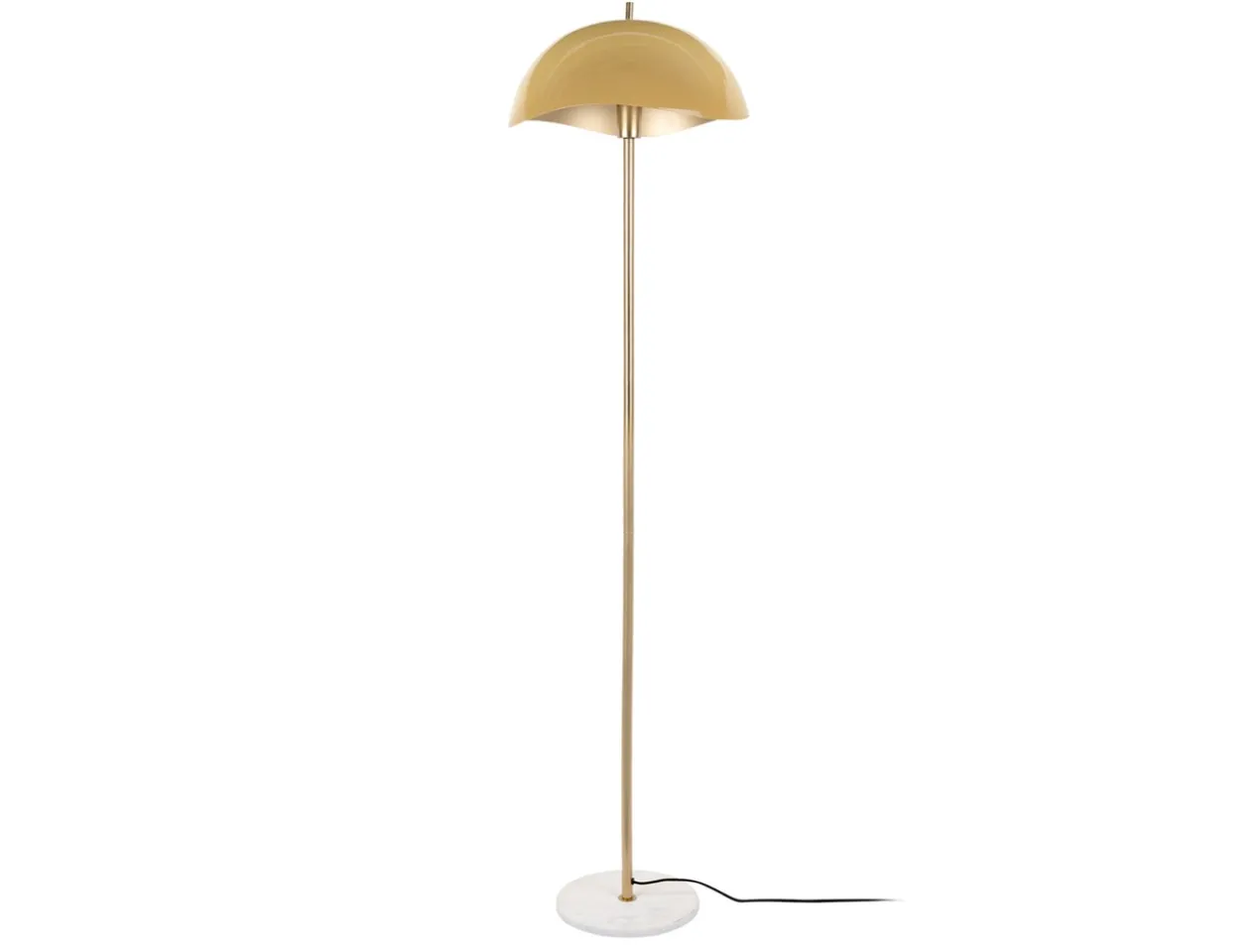 Floor lamp Waved enamel honey yellow