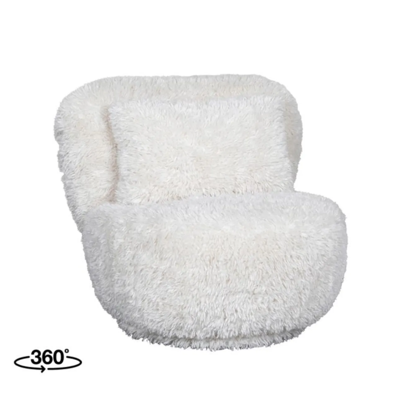 Fluffy draaifauteuil