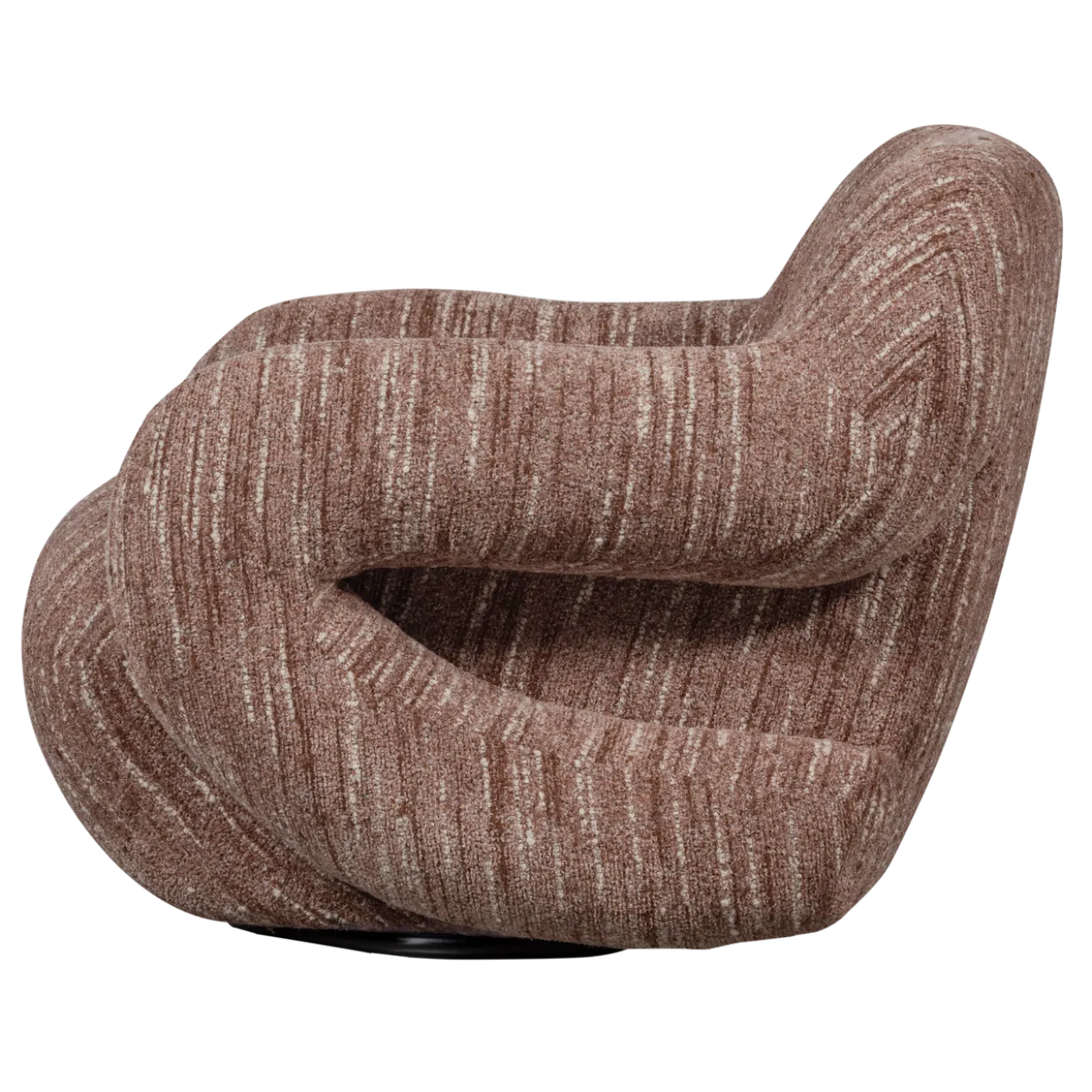 Folke fauteuil chenille oudroze melange