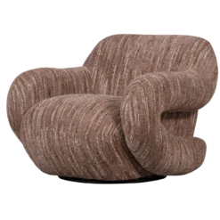 Folke fauteuil chenille oudroze melange