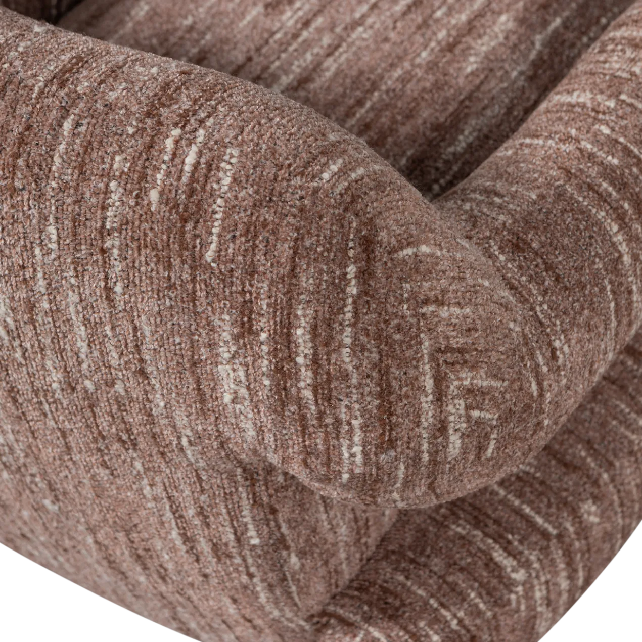 Folke fauteuil chenille oudroze melange