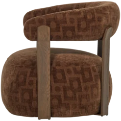 Foon fauteuil 3d structuurstof bruin [fsc]
