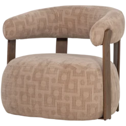Foon fauteuil 3d structuurstof zand [fsc]