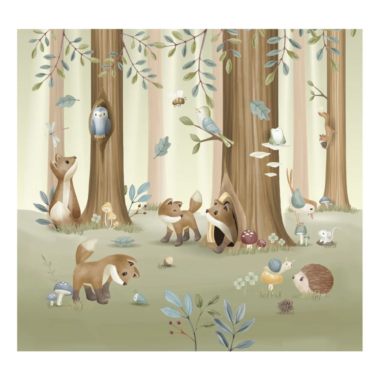 Fotobehang Forest Friends