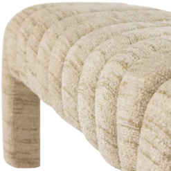 Frex gestoffeerd bankje boucle naturel [fsc]
