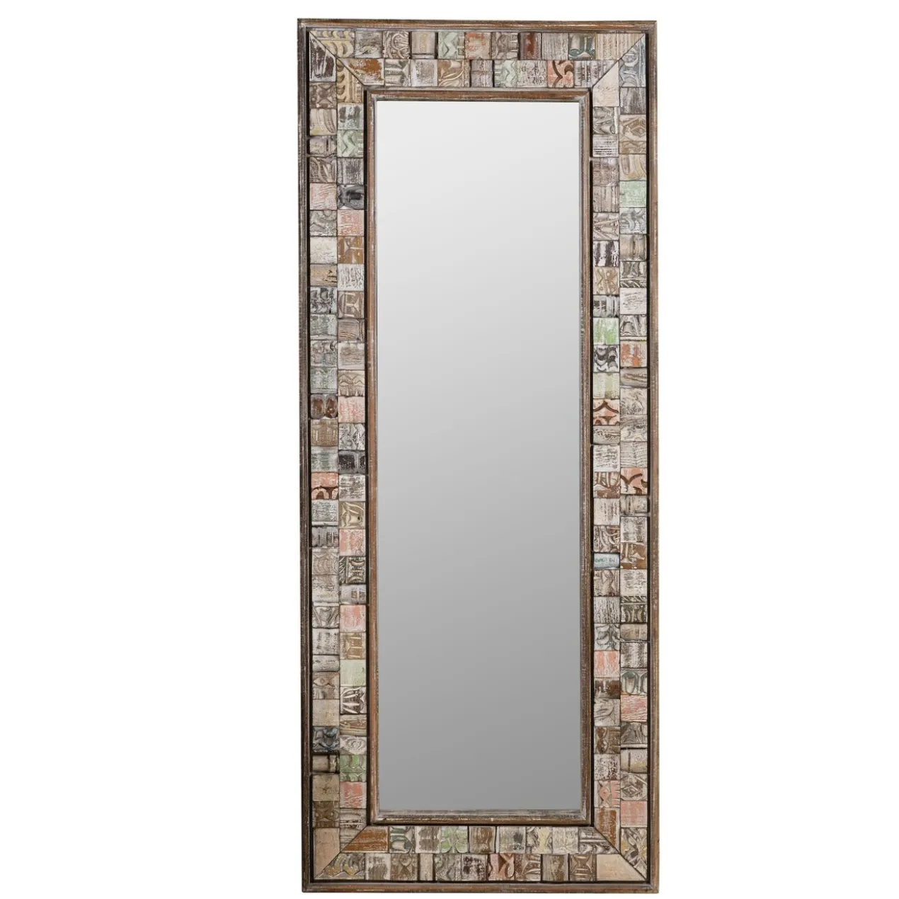 Gajar - Handgemaakte Patchwork Spiegel in Boho Stijl