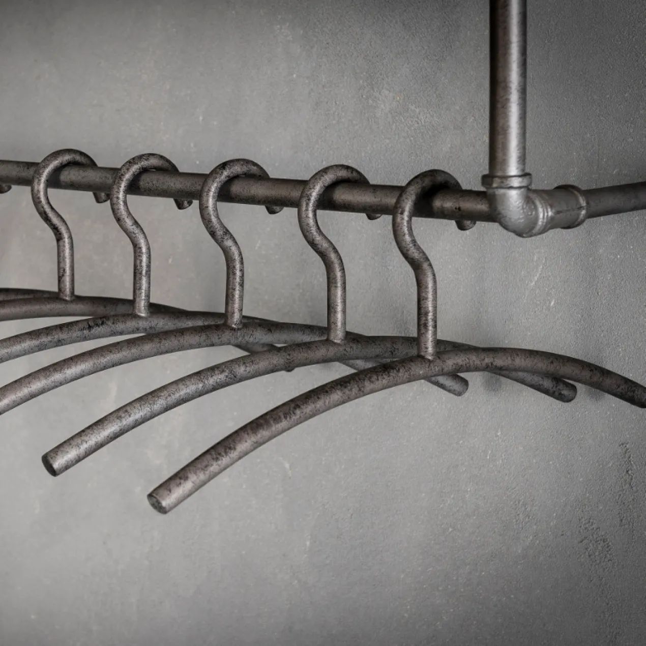 Garderobehanger metaal (set van 6) Vintage Zwart