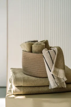Gastendoekje Ellis pistachio green 30x50 cm - set van 2