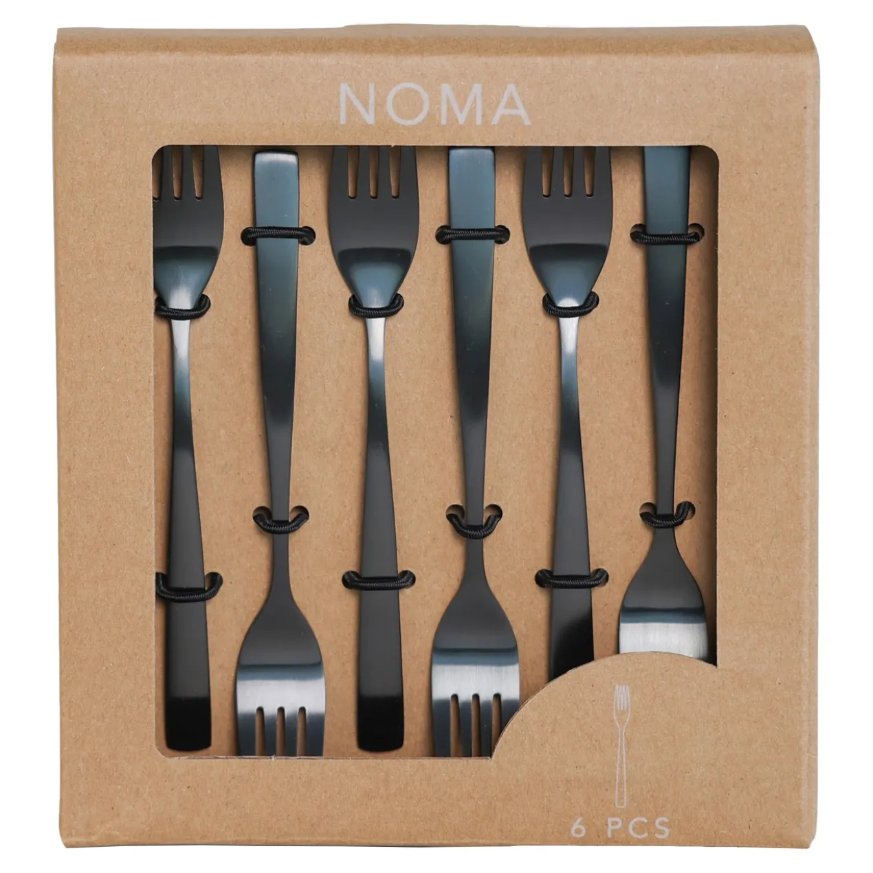 Gebaksvorkjes Noma zwart - set van 6