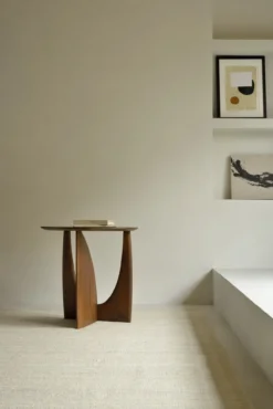 Geometric bijzettafel - teak
