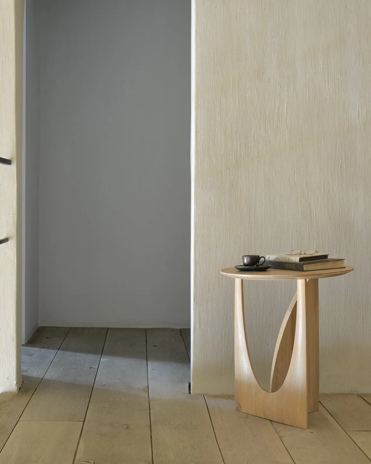 Geometric bijzettafel - teak
