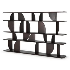 Geometric rek - teak donkerbruin