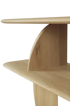 Geometric zitbank console - eiken geolied - 210x35xh67
