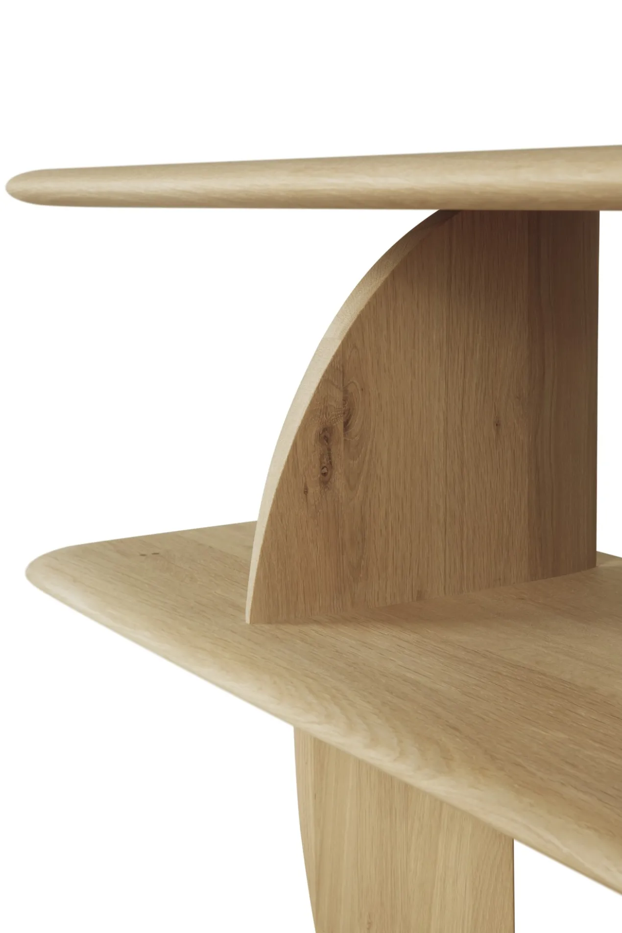 Geometric zitbank console - eiken geolied - 210x35xh67