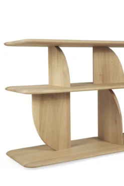 Geometric zitbank console - eiken geolied - 210x35xh67