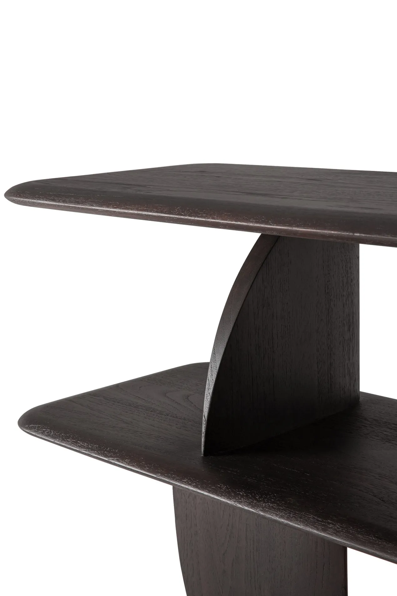 Geometric zitbank console - teak donkerbruin - 210x35xh67