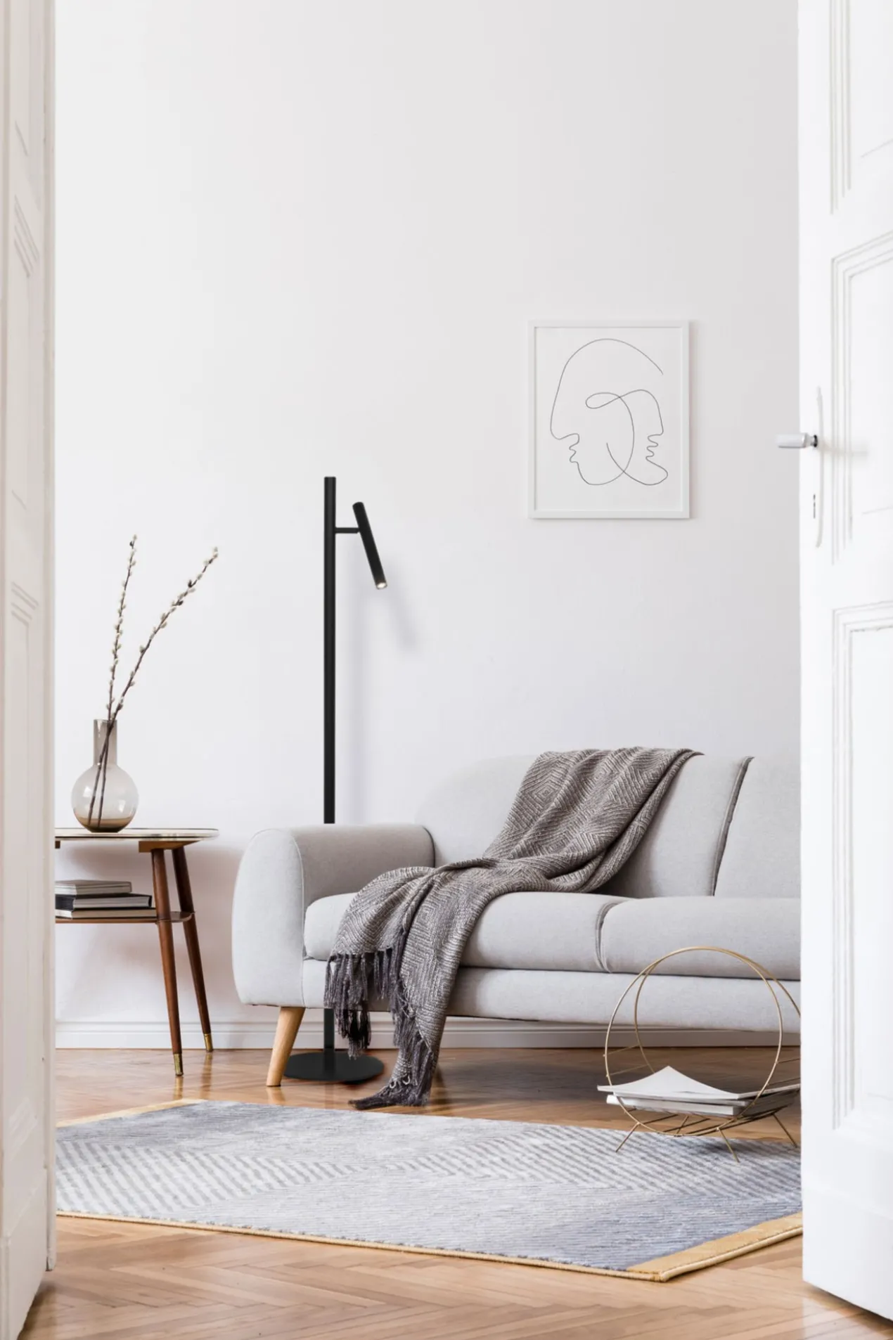 GERT VLOERLAMP 1-LICHTS ZWART
