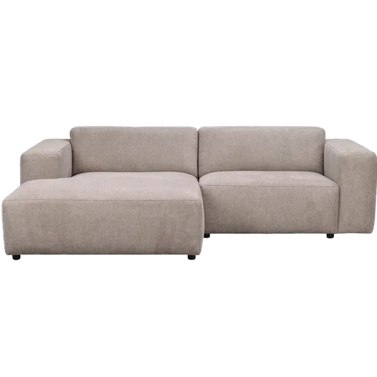 Gestoffeerde 3-zits hoekbank Willard - 234 cm Beige - links