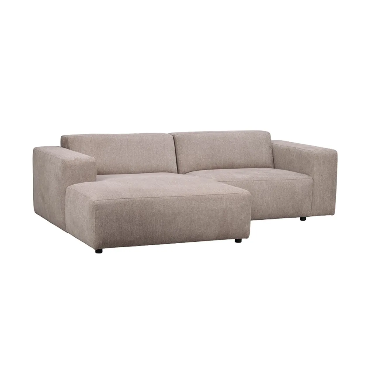 Gestoffeerde 3-zits hoekbank Willard - 234 cm Beige - links