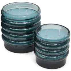 Geurkaars Bubbly blue small Cedar Fig